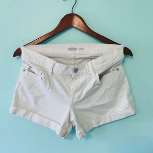 Old Navy Boyfriend white jean shorts